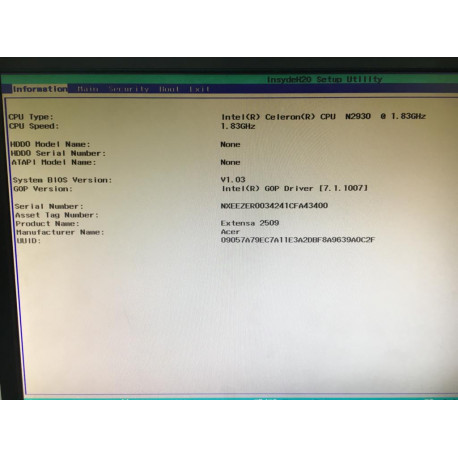 Мат.плата Acer Extensa EX2509-C82B Z5WAL LA-B211P-2